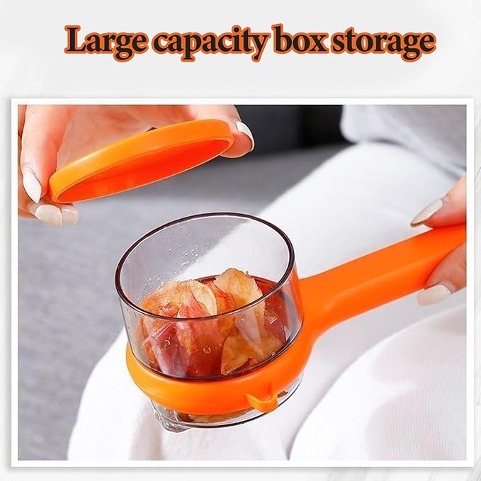 Peeling Knife with Storage Box, 2026 New with Box Storage Kitchen Special Fruitpeeler, Fruit and Vegetable Peeler with Container, Double-Sided Stainless Steel Peeler Gadgets | Easy to Use (Green*2)