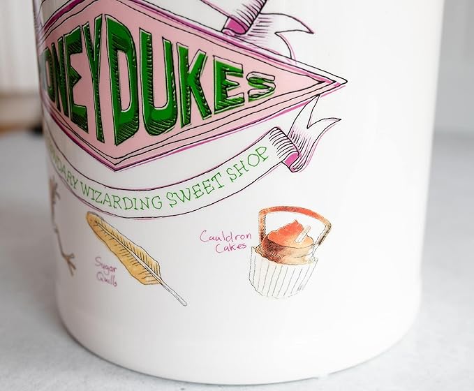 Harry Potter Honeydukes Sweets 10-Inch Ceramic Cookie Jar | Food Storage Jar For Candy, Spice | Flour and Sugar Containers With Lids, Home & Kitchen Canisters For Counter Top, Housewarming Gifts