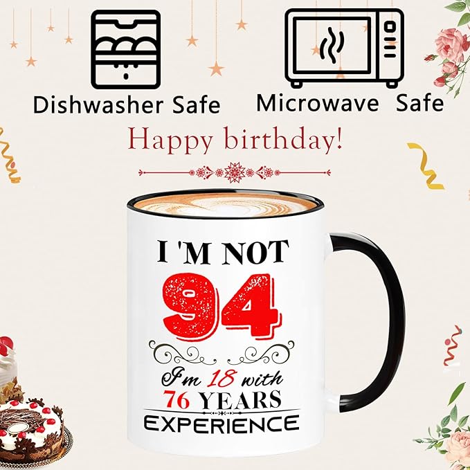 1931 94th Birthday Mug for Women Men, Turning 94 Year Old Birthday Gifts for Mom, Dad, Grandma, Grandpa, Wife, Husband, Uncle, Aunt, Sister, Best Friends, Coworkers, Her, Him, 11oz Coffee Cup