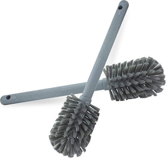 SPARTA Large Water Bottle Brush Ideal for Wide-Mouth Jars, Bottles and Tumblers, Dishwashing Tool with Handle for Home and Commercial Kitchens, Plastic, 12 Inches, Gray