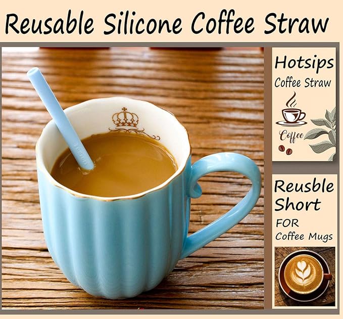 Short Reusable Silicone Straws for Kids Toddler Baby Drinking, Cocktail Glass, Wine Tumbler, Coffee Mugs, Take and Toss Straw Cup, Small Kids Cups, 8 OZ Mason Jar-BPA Free Flexible 5.5" 14 Pack