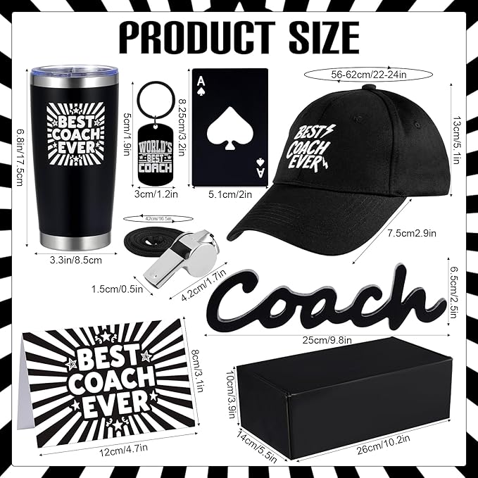 VAIPI Coach Gifts for Men Women Best Coach Ever Tumbler Gifts Thank You Gift for Coaches Christmas Birthday Appreciation Gift Basket for Football Basketball Softball Baseball Coaches