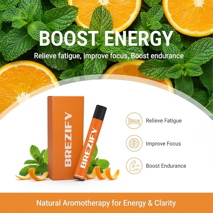 Herbal Diffuser with Extracts of Ashwa, Bacopa and Rhodiola- Quit Bad Habit Device - Spearmint Scent