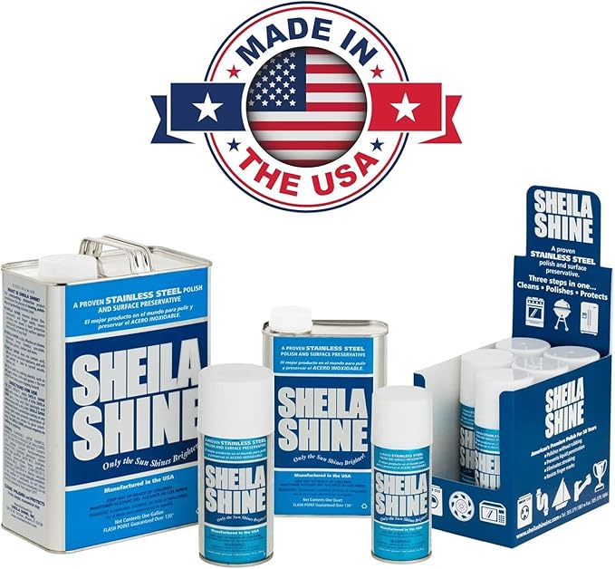 12 x 10oz Stainless Steel Cleaner and Polish - Cleans, Polishes & Protects Kitchen Appliances, Refrigerators, Sinks, Ovens & Grills - Residue, Streak Free Shine - Spray Polish Stainless Steel Cleaner