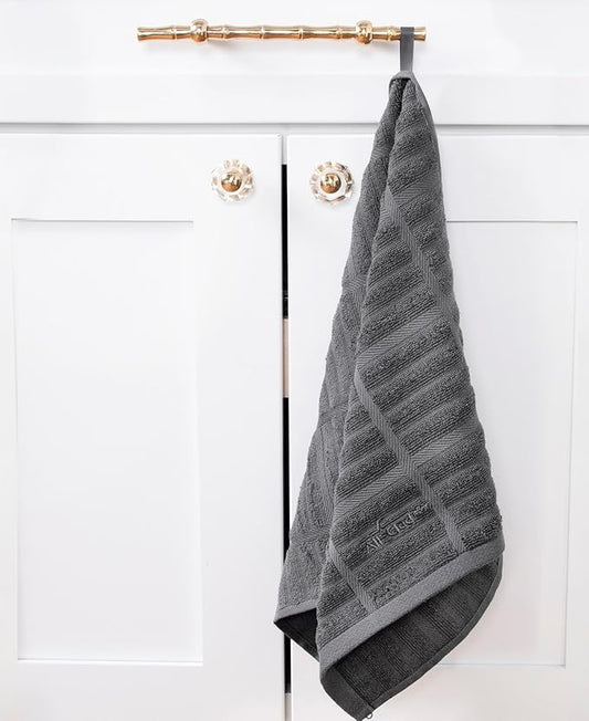 All-Clad Solid Kitchen Towels: Highly Absorbent, Super Soft Long Lasting - 100% Cotton, 17"x30" Tea Towels for Cleaning & Drying Dishes, Pans, Glassware, or Countertops, (2-Pack), Pewter