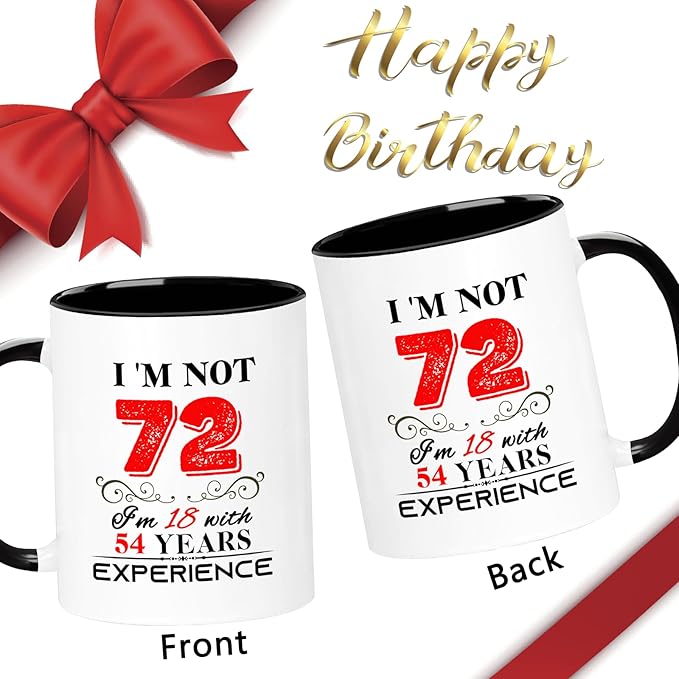 1953 72th Birthday Mug for Women Men, Turning 72 Year Old Birthday Gifts for Mom, Dad, Grandma, Grandpa, Wife, Husband, Daughter, Sister, Best Friends, Coworkers, Her, Him, 11oz Coffee Cup