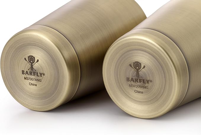 Barfly Cocktail Shaker Tin Set (18 oz and 28 oz), Antique Gold