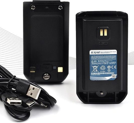 (2-Pack) 7.4V 1800mAh Li-ion Battery Replacement for Baofeng UV-21, UV-21R, UV-21 Pro, UV-21 Pro V2, UV-21 Pro V3 Two-Way Radios