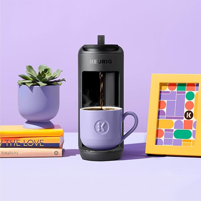 Keurig K-Mini Mate Single Serve Coffee Maker – Ultra-Compact 4” Width, Travel Mug Friendly, Ideal Holiday Gift for Small Spaces, Black