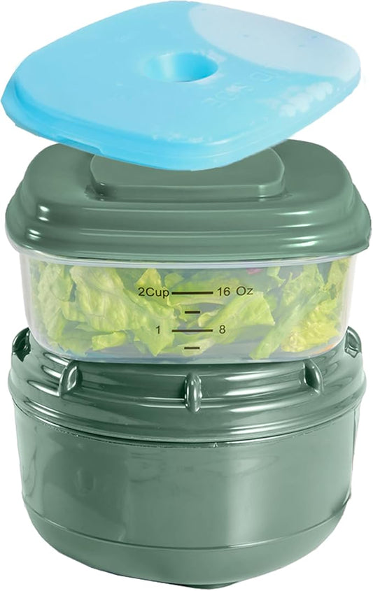 Rachael Ray Soup & Sandwich Container For Lunch, Hot Soup Lunch Container For Adults, Reusable Soup Bowl With Container For Sandwich or Toppings, Includes Removable Ice Pack, Hot or Cold Food Storage