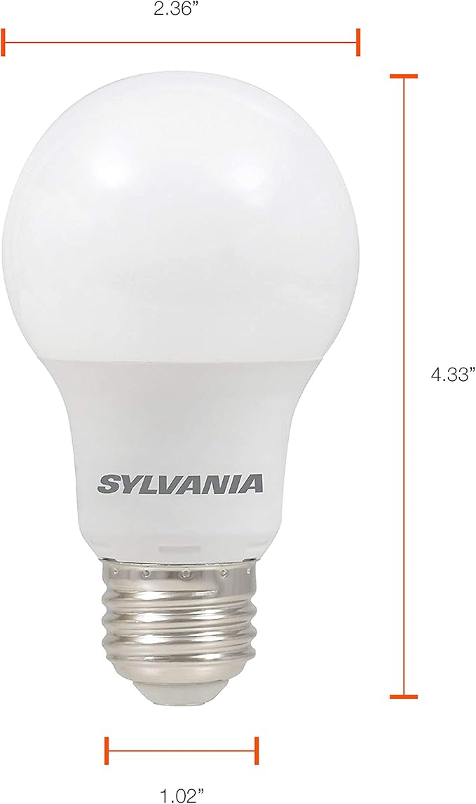 Sylvania LED Light Bulb, 100W Equivalent A19, Efficient 14W, Medium Base, Frosted Finish, 1500 Lumen, Soft White - 24 Pack (41299)