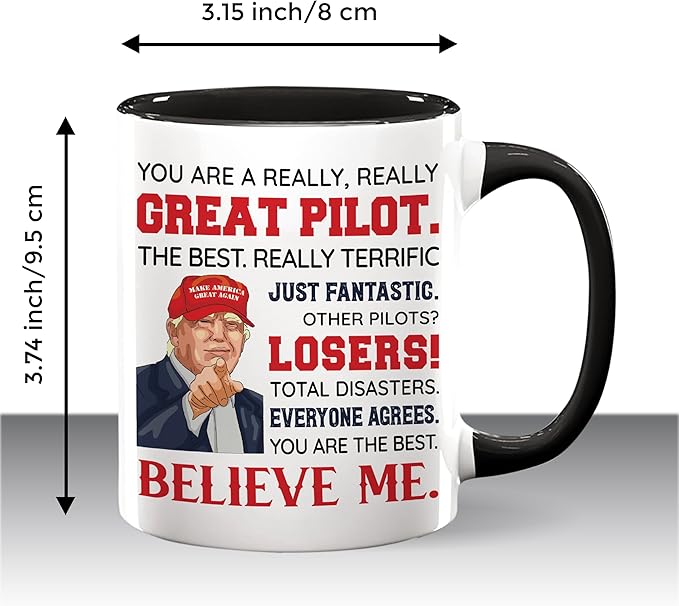 Pilot Coffee Mug 11oz, Pilot gifts for men, Pilot Gifts Idea for Birthday, Father's Day, Christmas Gifts, Pilot Gifts Aviation Men, Funny Airplane Gifts Men, Pilot Ceramic Mug