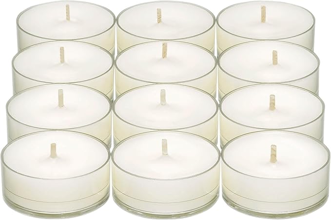 PartyLite Tea Lights Candles, Crisp Linens with Jasmine and Lily Scent, Gift Set of 12, Aromatherapy with up to 4 to 6 Hours Burn Time, Ideal for Home Decor, Holiday Gifting & Celebration