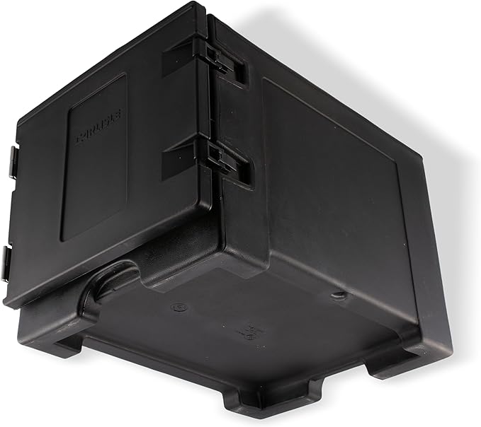 Carlisle FoodService Products Insulated Food Pan Carrier, Holds 7 Sheet Pans (Sold Separately), Front-Loading Cateraide with Handles, Rugged PE Shell with PU Insulation, Brown
