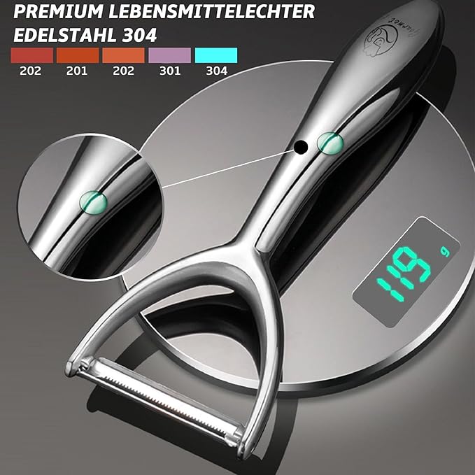 Vegetable Peeler, Premium Stainless Steel Potato Peeler, High Tensile Ultra Sharp Blade Fruit and Food Slicer, Y Shaped with Ergonomic Non-Slip Handle, Dishwasher Safe with 5 Years Warranty