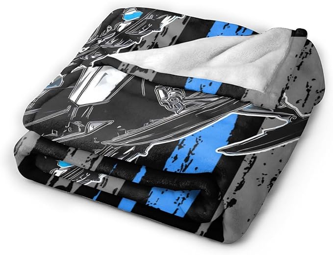 Snowmobile Blanket Gifts for Girls Boys Skiing Sports Throw Blankets Cozy Plush Fleece America Flag Flannel Fuzzy for Men Women 50"X40"