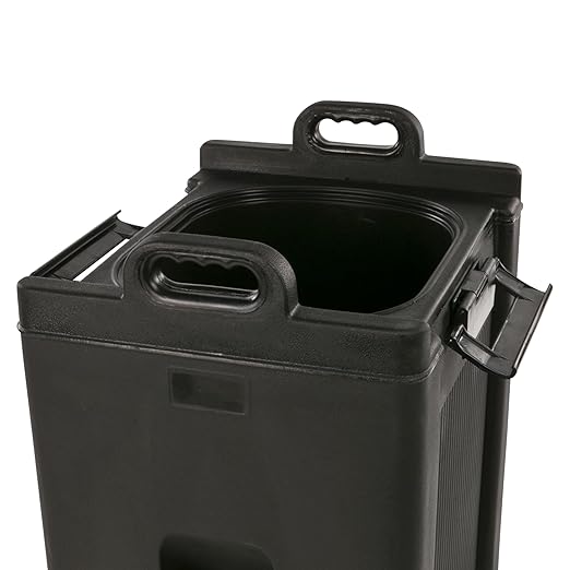 Carlisle FoodService Products Cateraide Insulated Beverage Dispenser with Handles for Catering, Kitchen, and Restaurants, Plastic, 10 Gallons, Black