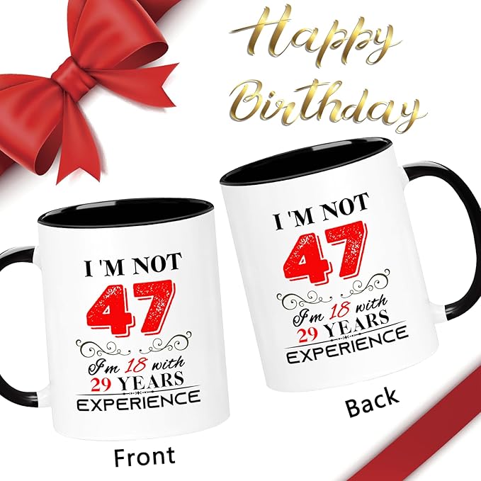 1978 47th Birthday Mug for Women Men, Turning 47 Year Old Birthday Gifts for Mom, Dad, Grandma, Grandpa, Wife, Husband, Daughter, Sister, Best Friends, Coworkers, Her, Him, 11oz Coffee Cup