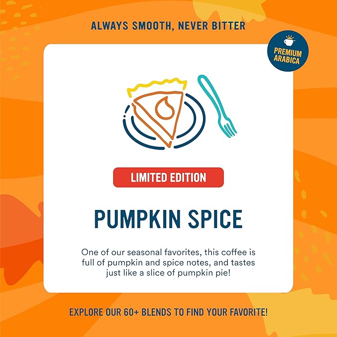 Cameron's Coffee Holiday Single Serve Pods, Flavored, Pumpkin Spice, 12 Count
