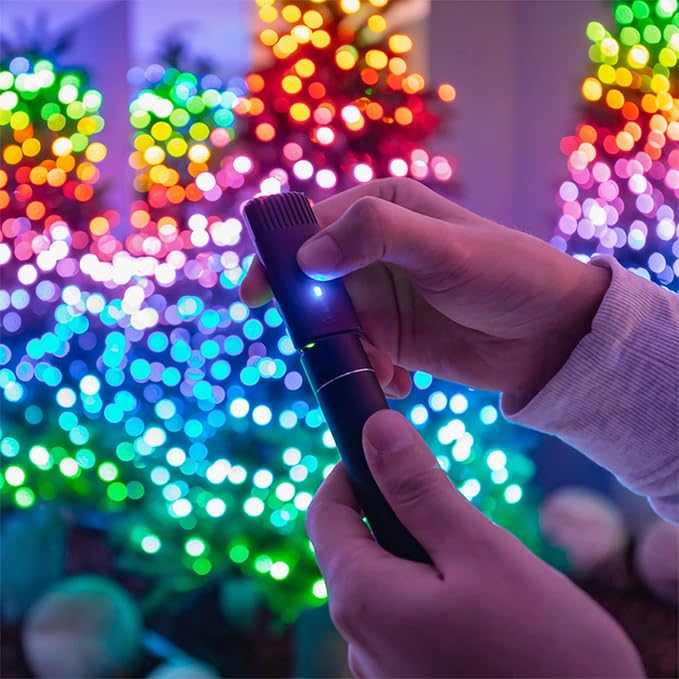 Twinkly Music & Curtain Bundle - App-Controlled Lights with Bluetooth and Wi-Fi Powered Sound Sensor