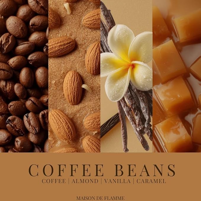 Coffee Beans Odor-Eliminating Scented Candle, 200g/7oz White Jar – Long-Lasting Soy Wax Blend Candle for Smoke, Kitchen & Home Odors