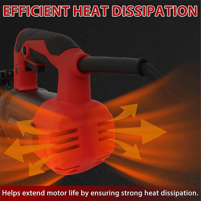 7 Inch Concrete Grinder, 2200W Motor 2200-6600RPM 6-Speed Adjustable Angle Grinder with Dust Shroud, 90° Floor Grinder Kit, Diamond Wheel & Auxiliary Handles for Wall & Floor
