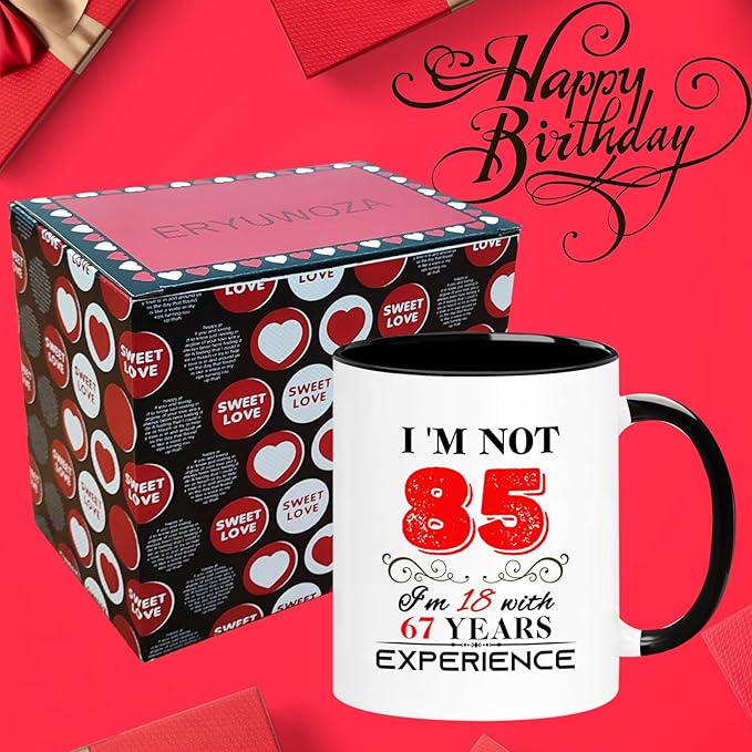 1940 85th Birthday Mug for Women Men, Turning 85 Year Old Birthday Gifts for Mom, Dad, Grandma, Grandpa, Wife, Husband, Daughter, Sister, Best Friends, Coworkers, Her, Him, 11oz Coffee Cup