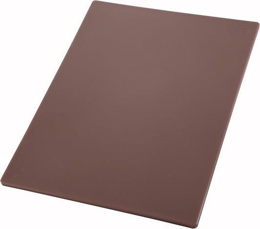 Winco Cutting Board, 12 by 18 by 1/2-Inch, Brown