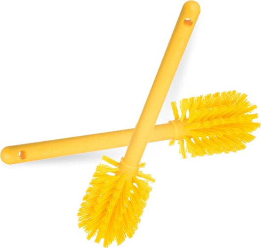 SPARTA Large Water Bottle Brush Ideal for Wide-Mouth Jars, Bottles and Tumblers, Dishwashing Tool with Handle for Home and Commercial Kitchens, Plastic, 12 Inches, Yellow
