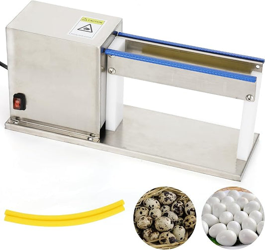 Automatic Quail Egg Peeler, 18W Motor & Stainless Steel Quail Egg Sheller, Effortless Peels in Seconds for Commercial/Home Use, 110V