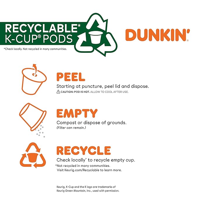 Dunkin' Blueberry Muffin Flavored Coffee, 10 Keurig K-Cup Pods