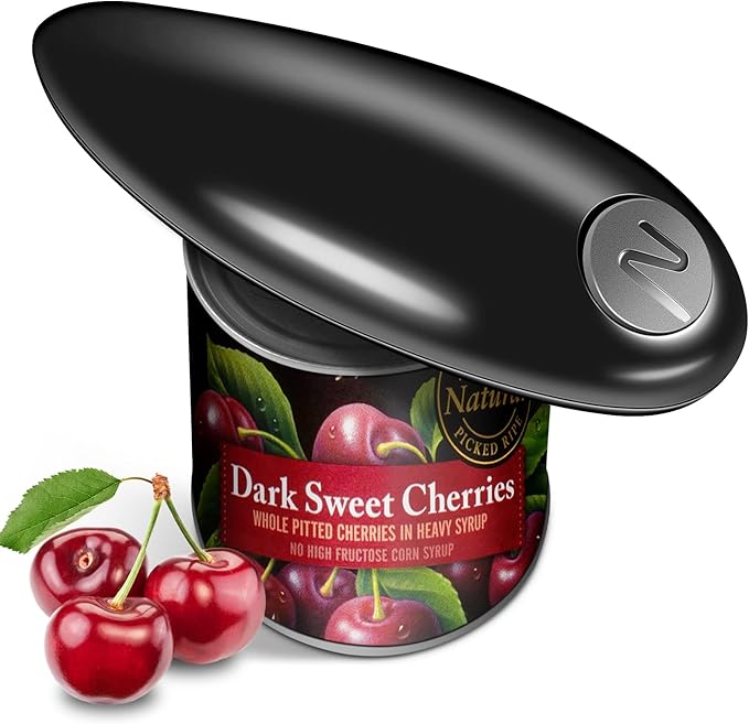 One Touch Battery Operated Electric Can Opener Fits Almost Size Can With Smooth Edge, Hands Free Electric Can Openers for Kitchen, Kitchen Gadgets Automatic Can Opener for Seniors, Arthritis