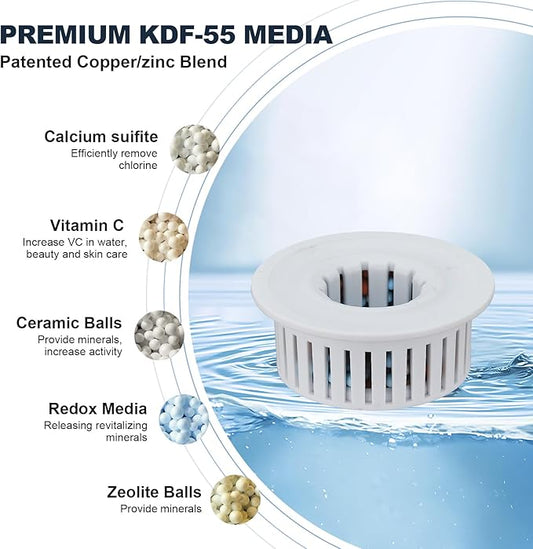 High Pressure Shower Filter Head Oil Rubbed Bronze Fixed Shower Head 7 Settings, 5 Inch Bathroom Rain Shower Head with Enhanced Filter for Hard Water, Reduces Chlorine and Harmful Substances