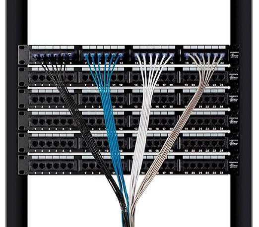 Monoprice Cat6A 30ft Blue 5-Pk Patch Cable UTP 30AWG 10G Pure Bare Copper Snagless RJ45 SlimRun Series Ethernet Cable