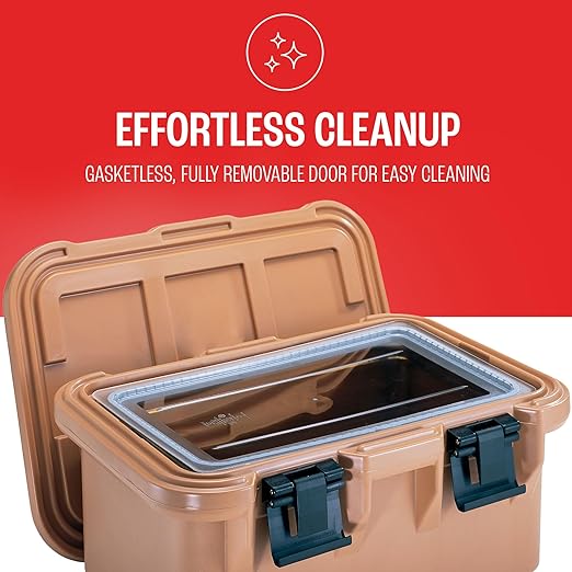 Cambro Insulated Food Pan Carrier - 8 Inch Deep Hotbox and Food Warmer for Catering & Transport - Top Load S-Series (Beige)
