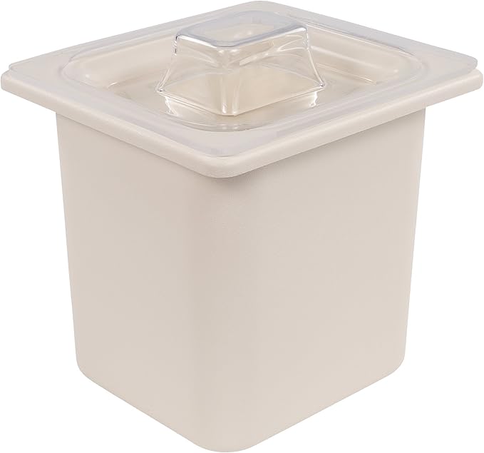 Carlisle FoodService Products CM110502 Coldmaster ABS High-Capacity Sixth-Size Food Pan, 1.70 qt. Capacity, 6-7/8 x 6-1/4 x 6-3/8", White