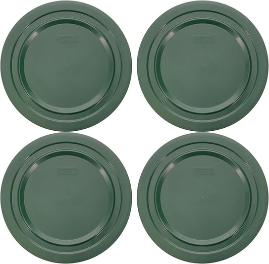 Pyrex 7404-PC 4.5-Quart Thyme Green Food Storage Replacement Lid (4-Pack) - Made in USA