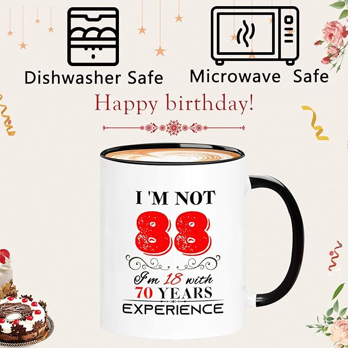1937 88th Birthday Mug for Women Men, Turning 88 Year Old Birthday Gifts for Mom, Dad, Grandma, Grandpa, Wife, Husband, Daughter, Sister, Best Friends, Coworkers, Her, Him, 11oz Coffee Cup