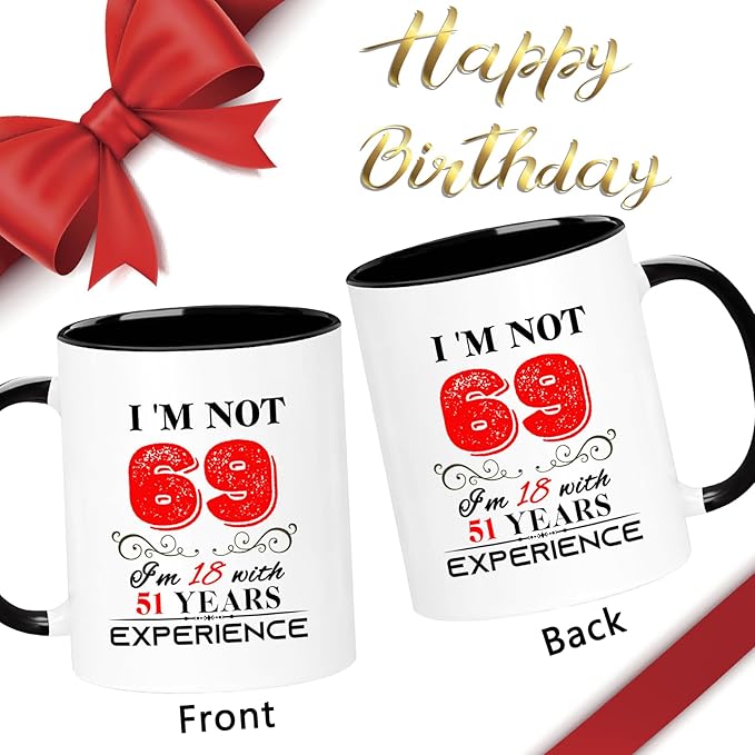 1956 69th Birthday Mug for Women Men, Turning 69 Year Old Birthday Gifts for Mom, Dad, Grandma, Grandpa, Wife, Husband, Daughter, Sister, Best Friends, Coworkers, Her, Him, 11oz Coffee Cup