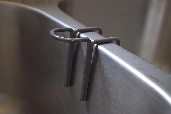 Dish Wand Holder Adjustable Kitchen Dishwand Sink Caddy (Black or Grey)