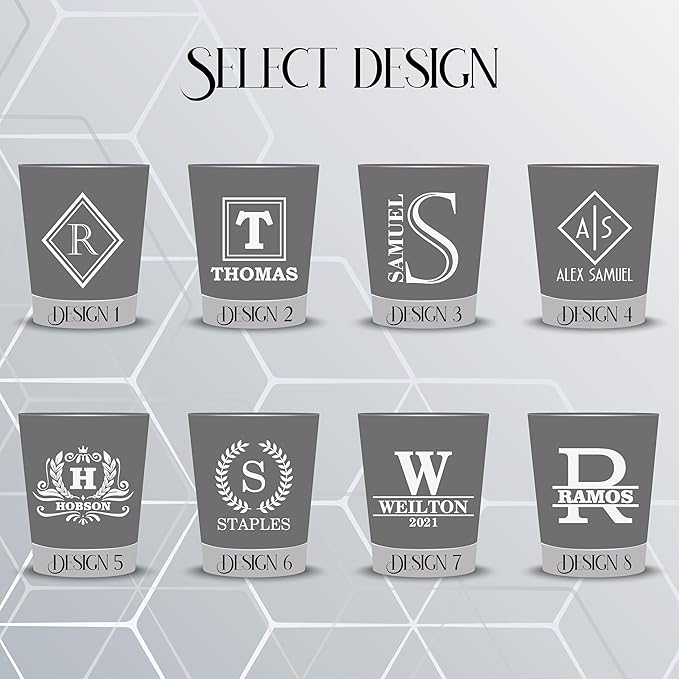 Personalized Whiskey Glasses Set with Custom Whiskey Glasses - Personalized Gifts for Men, Gifts With Engraved Wooden Box and Whiskey Stones