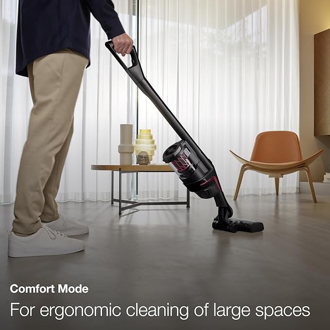 Miele Triflex HX1 Plus Cordless Stick Vacuum Cleaner, 60 min runtime, Obsidian Black / Red
