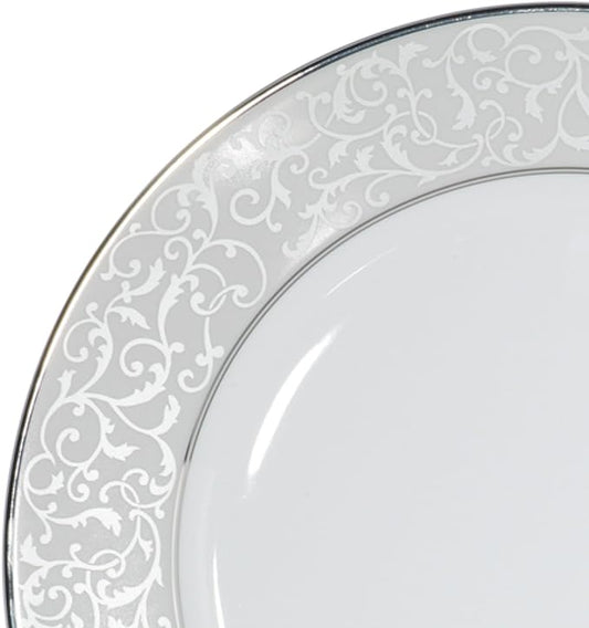 Mikasa Parchment 40-Piece Dinnerware Set, Service for 8, Durable Porcelain Plates, Bowls, and Mugs with Contemporary Design, Dishwasher Safe
