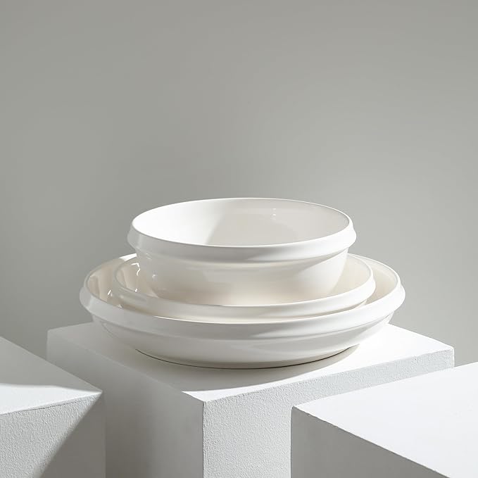 Stone Lain Verso 12-Piece Dinnerware Set Porcelain, White