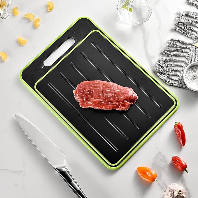 Cutting Board Double Sided,2 Pcs Vegetable Board With Sharpening Stone,Large Size+Small Size,Food Grade Stainless steel and Wheat straw PP Material,Eco-Friendly (black)