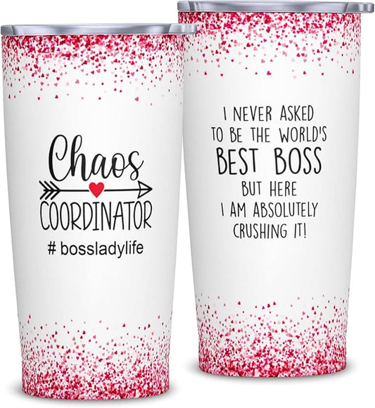Boss Lady Gifts for Women, Bosses Day Gifts for Women, Unique Birthday Gift for Boss Female, Best Female bosses Ever Gift 20oz Tumbler