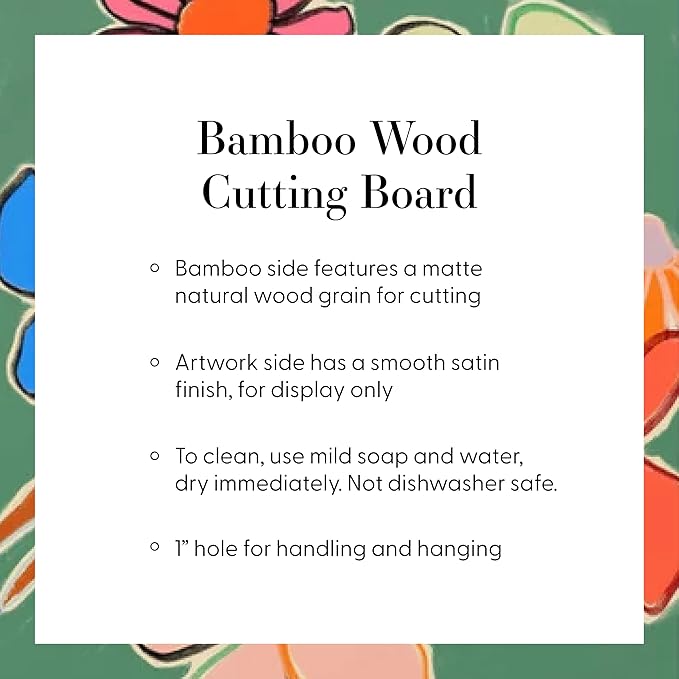 Society6 Bamboo Cutting Board- Kitchen Decor by Burcu Korkmazyurek - Unique Cutting Boards for Kitchen, 16" x 10.5" x 0.5", Night Forest XXV