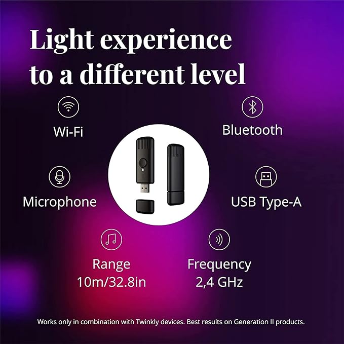Twinkly Music & Curtain Bundle - App-Controlled Lights with Bluetooth and Wi-Fi Powered Sound Sensor