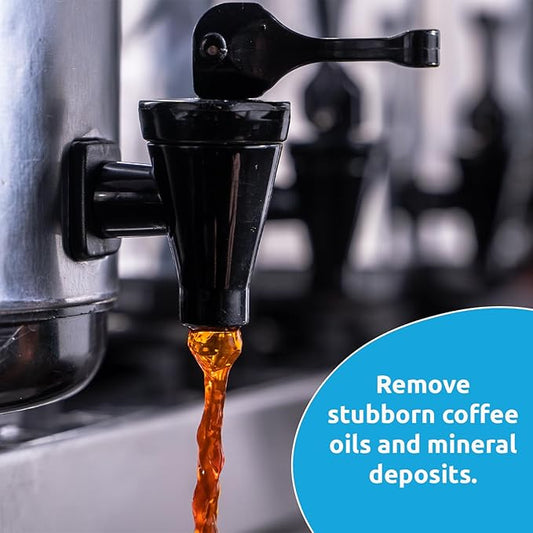 Stera Sheen Coffee Equipment Cleaner, All-Purpose Brewing Equipment, Espresso, Coffee Maker Cleaner, Café Clean Removes Oil, Stain Buildup, from Glass, Plastic & Stainless Steel - 1 Oz. (100 Count)
