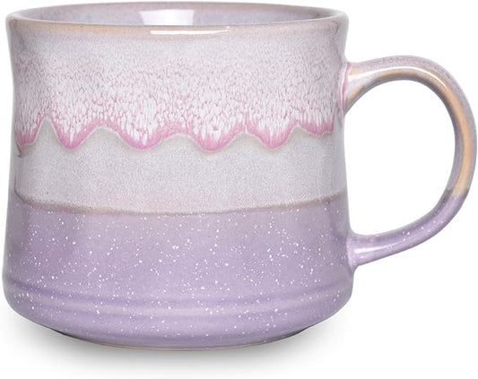 Bosmarlin Large Ceramic Coffee Mug, Big Tea Cup, 7 Colors to Choose, 21 Oz, Dishwasher and Microwave Safe, 1 PCS (Purple)
